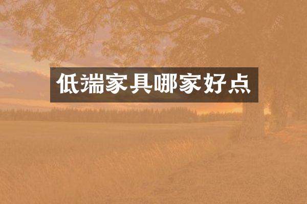 低端家具哪家好点
