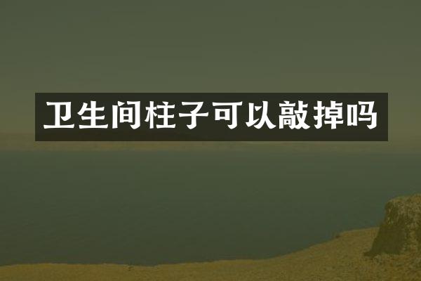 卫生间柱子可以敲掉吗