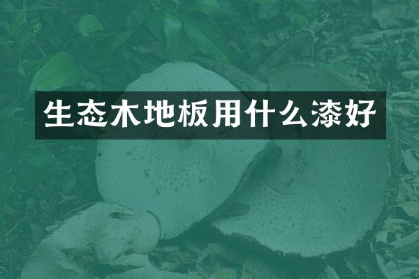 生态木地板用什么漆好