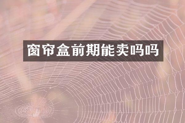 窗帘盒前期能卖吗吗