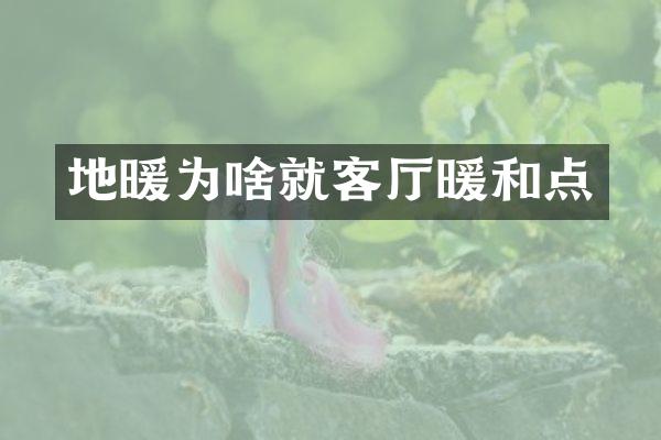 地暖为啥就客厅暖和点