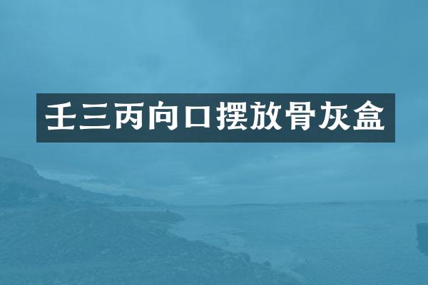 壬三丙向口摆放骨灰盒