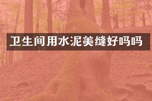 卫生间用水泥美缝好吗吗