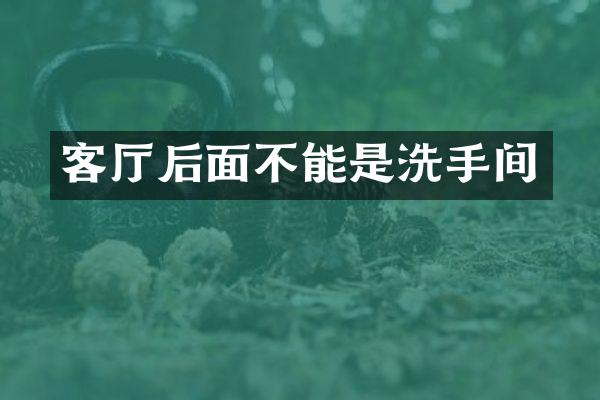 客厅后面不能是洗手间