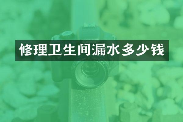 修理卫生间漏水多少钱