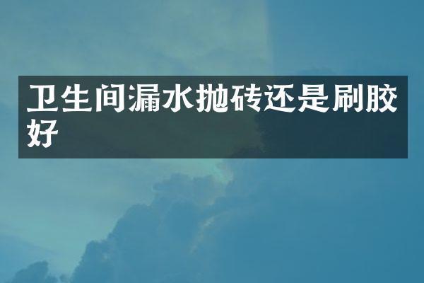 卫生间漏水抛砖还是刷胶好