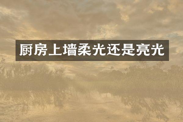 厨房上墙柔光还是亮光