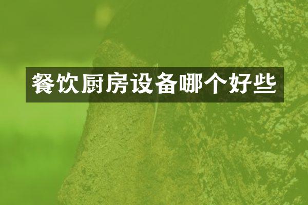 餐饮厨房设备哪个好些