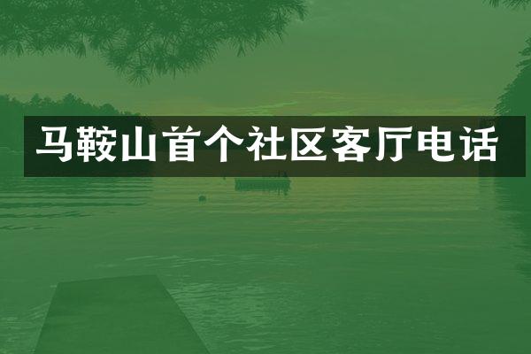 马鞍山首个社区客厅电话