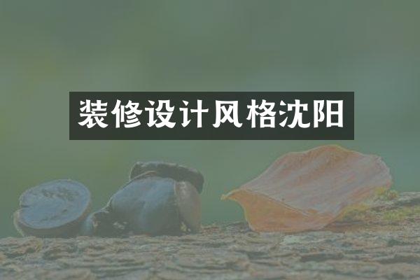 装修设计风格沈阳