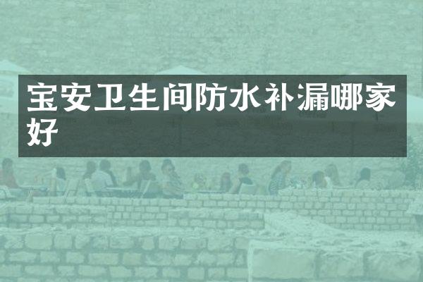 宝安卫生间防水补漏哪家好