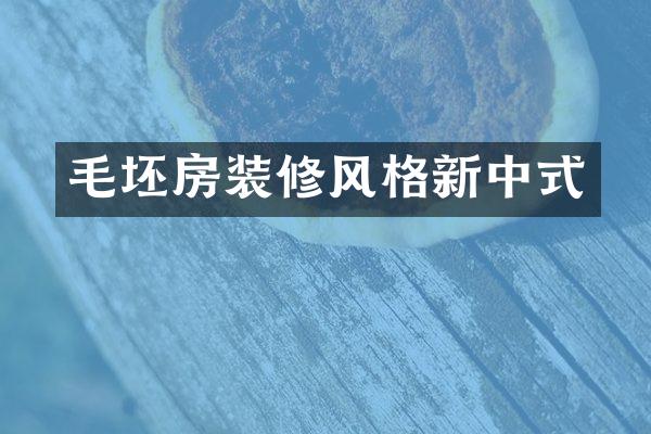 毛坯房装修风格新中式