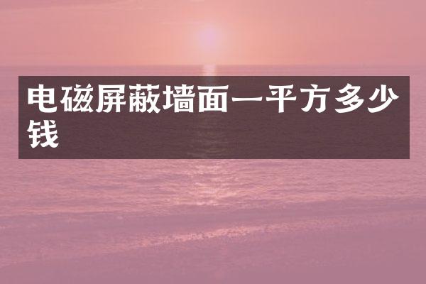 电磁屏蔽墙面一平方多少钱
