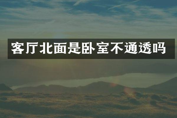 客厅北面是卧室不通透吗