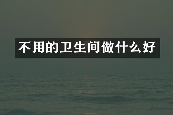 不用的卫生间做什么好