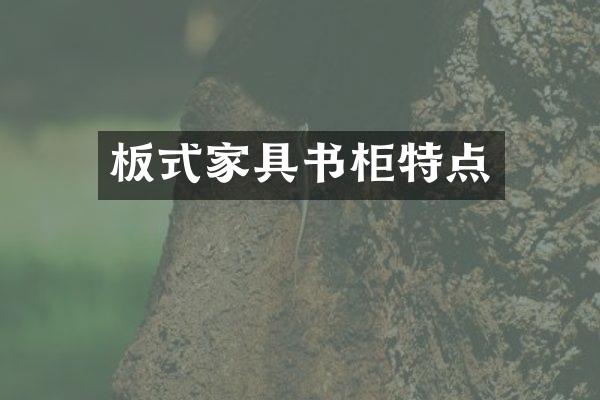 板式家具书柜特点