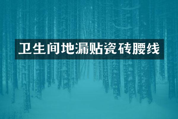 卫生间地漏贴瓷砖腰线