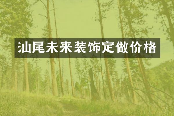 汕尾未来装饰定做价格