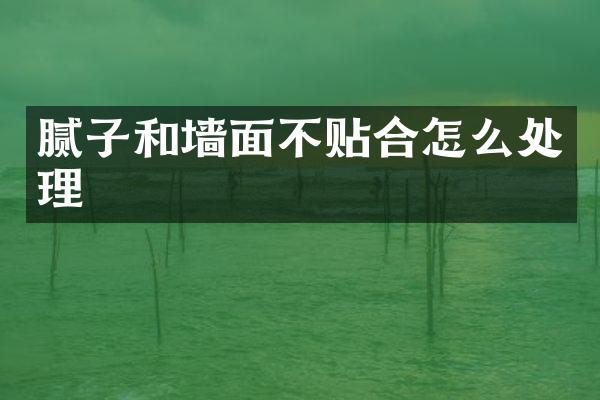 腻子和墙面不贴合怎么处理