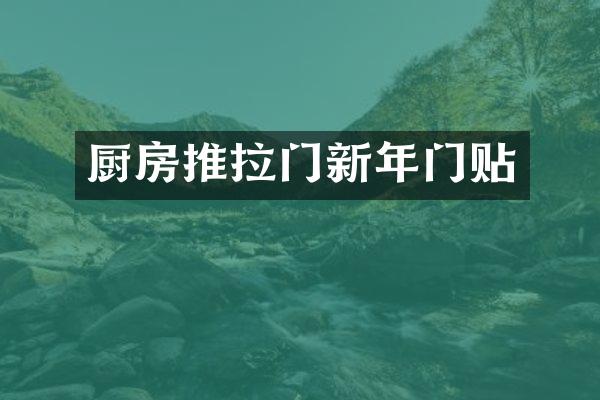 厨房推拉门新年门贴