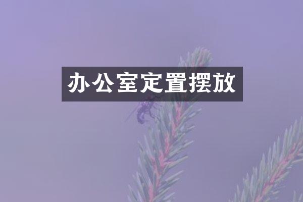 办公室定置摆放
