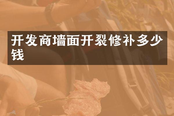 开发商墙面开裂修补多少钱