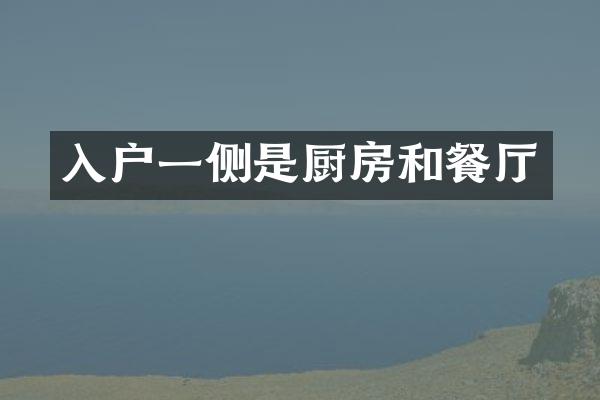 入户一侧是厨房和餐厅