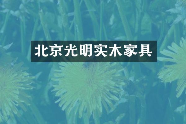北京光明实木家具