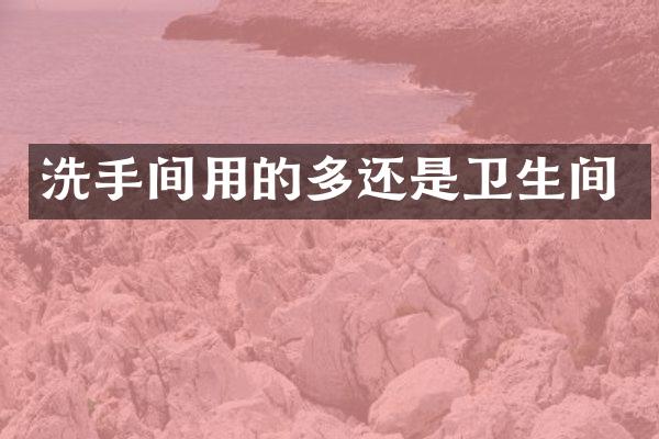 洗手间用的多还是卫生间