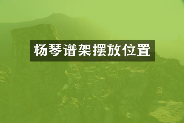 杨琴谱架摆放位置