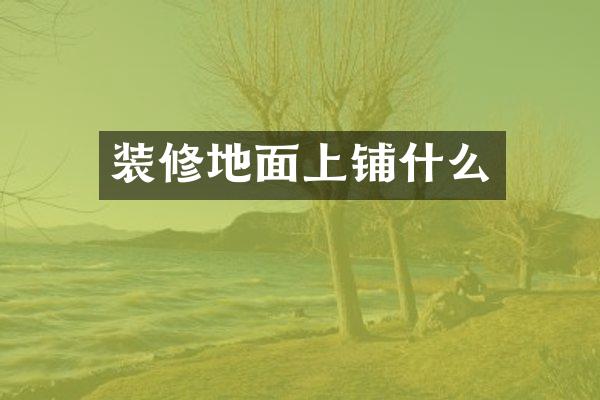 装修地面上铺什么