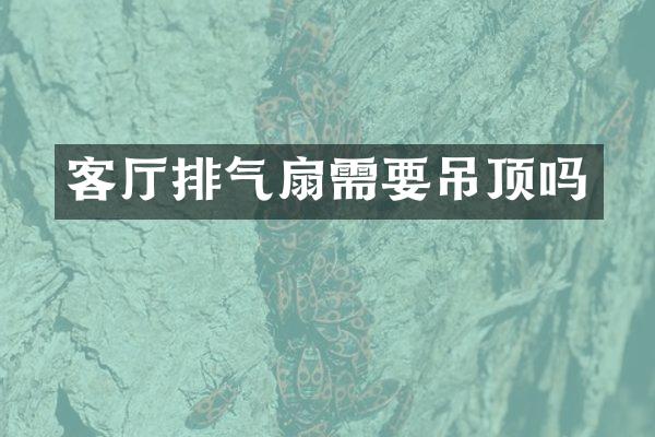 客厅排气扇需要吊顶吗