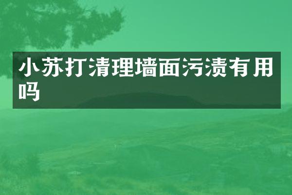 小苏打清理墙面污渍有用吗