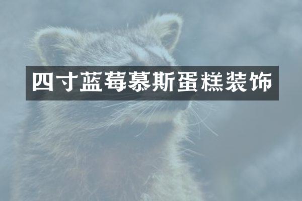 四寸蓝莓慕斯蛋糕装饰