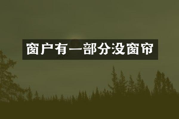 窗户有一部分没窗帘