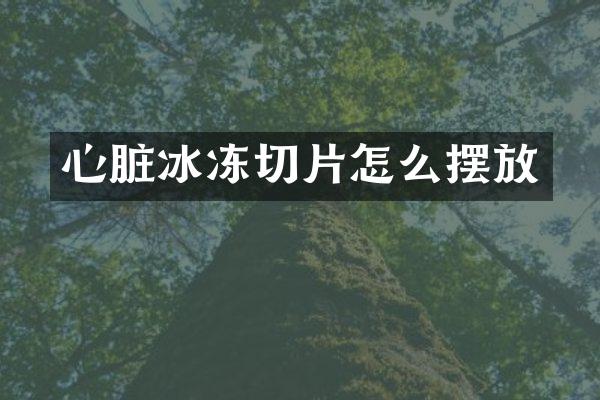 心脏冰冻切片怎么摆放