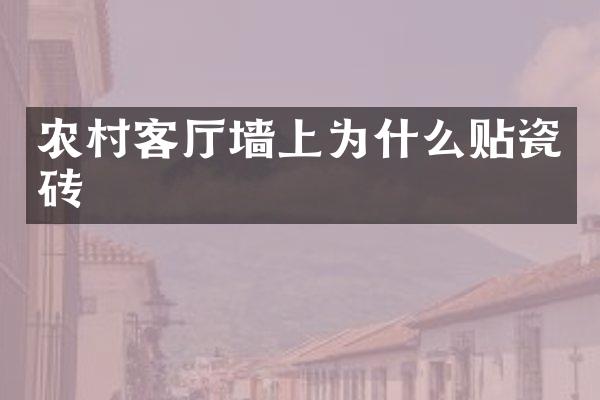 农村客厅墙上为什么贴瓷砖
