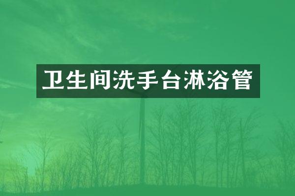 卫生间洗手台淋浴管