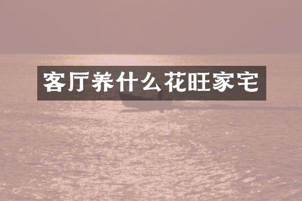 客厅养什么花旺家宅