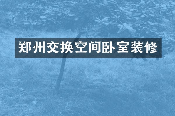 郑州交换空间卧室装修