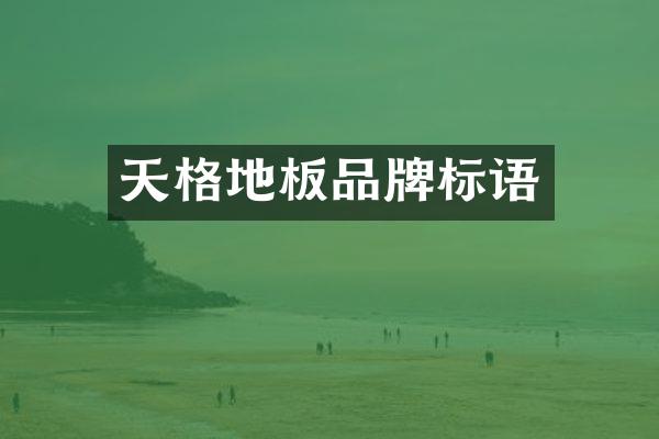 天格地板品牌标语