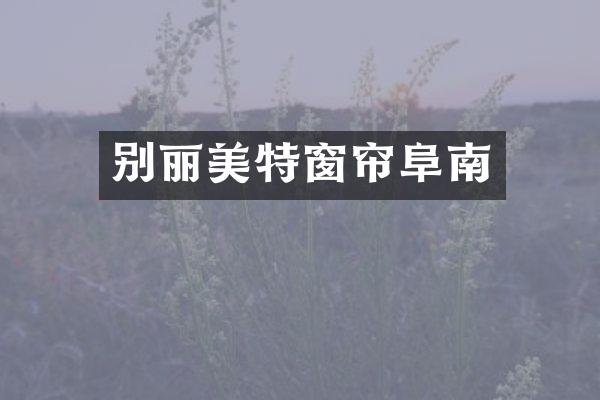 别丽美特窗帘阜南