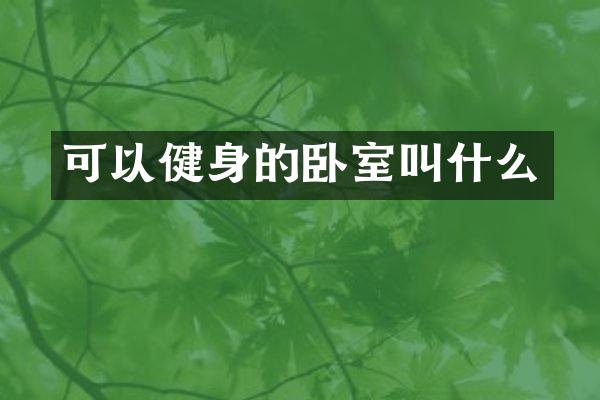 可以健身的卧室叫什么