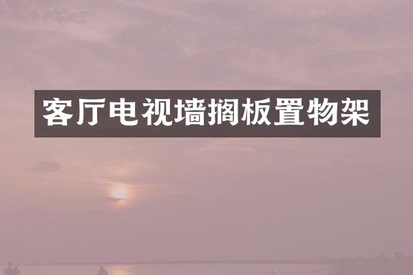 客厅电视墙搁板置物架