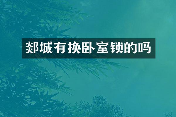 郯城有换卧室锁的吗