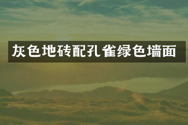 灰色地砖配孔雀绿色墙面