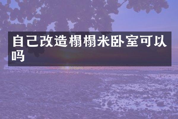 自己改造榻榻米卧室可以吗