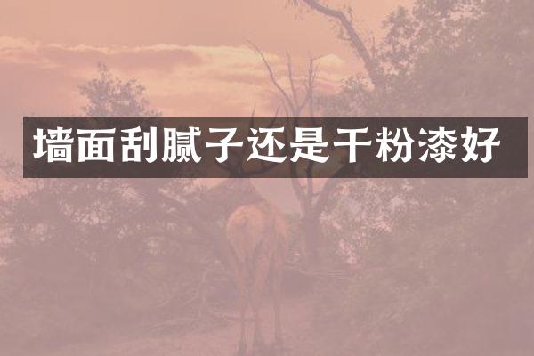 墙面刮腻子还是干粉漆好