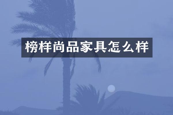 榜样尚品家具怎么样