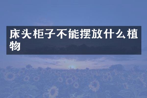 床头柜子不能摆放什么植物